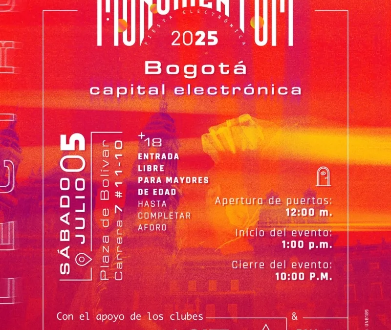 Llega la fiesta electrónica a cielo abierto en Bogotá, Monumentum 2025