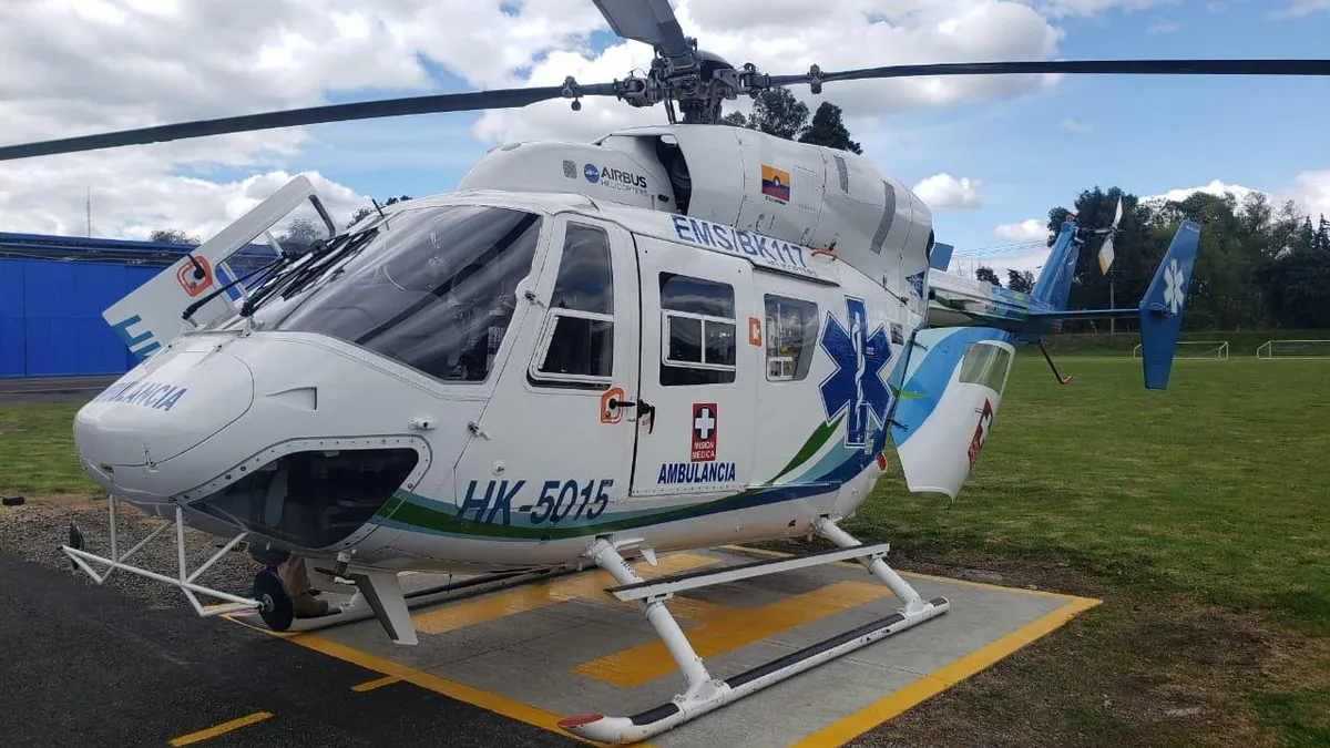 LOS COLOMBIANOS YA TIENEN SU PRIMER HELICOPTERO PARA TRASLADO DE EMERGENCIAS