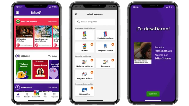 Kahoot! lanza su aplicación móvil en español