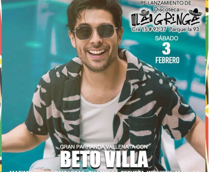 Beto Villa dará inicio al Carnaval de Barranquilla en el icónico Gastro Bar La Gringa en la ciudad de Bogotá.