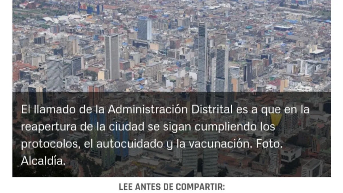 Decreto 199: Bogotá reabre con bioseguridad desde junio 8