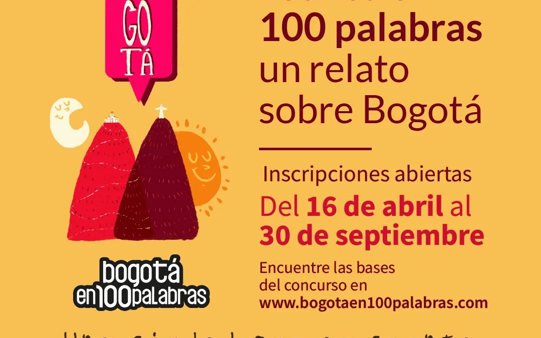 Abren inscripciones para la cuarta edición del concurso de relato breve Bogotá en 100 palabras.