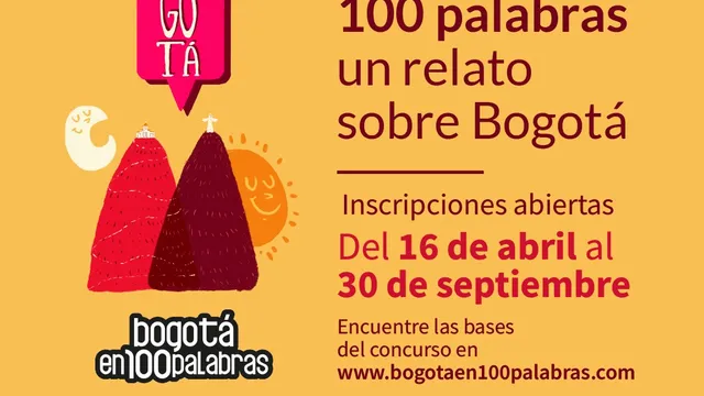 Abren inscripciones para la cuarta edición del concurso de relato breve Bogotá en 100 palabras.